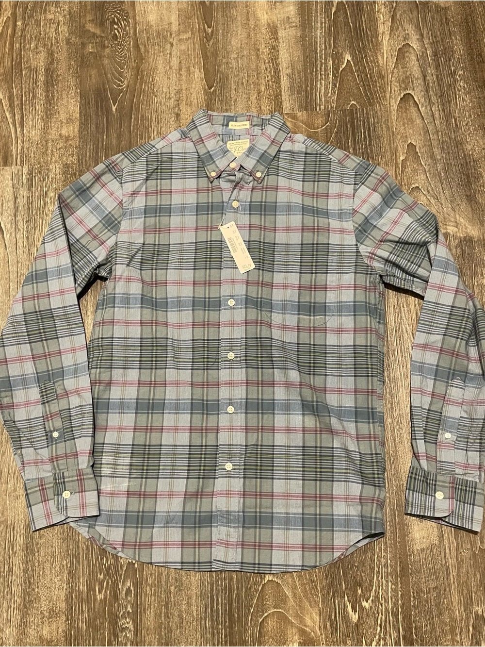 J Crew New Size S Slim Untucked Plaid Long Sleeve Button Down